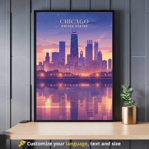 Chicago printing | Chicago travel poster