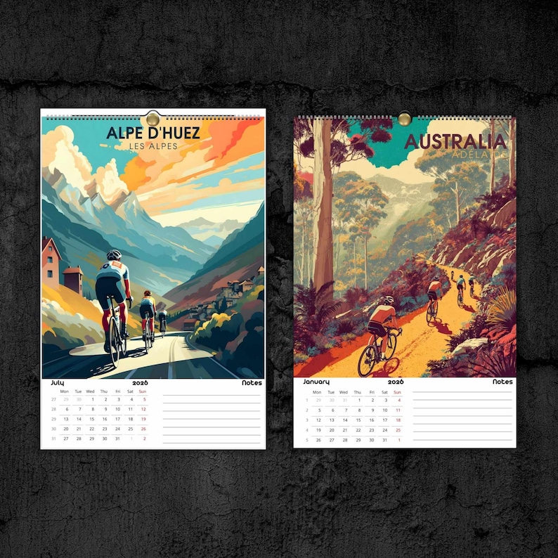2026 Cycling Calendar – Vintage Bicycle Art Calendar – 12 Iconic ...