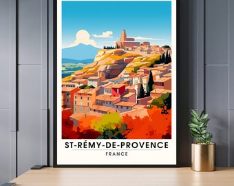 Poster Saint-Rémy-de-Provence | Print Saint-Rémy-de-Provence | travel poster Saint-Rémy-de-Provence, France | Provence poster