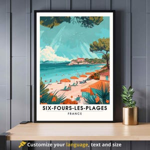 Cartel de Six-Fours-les-Plages, Francia - Impresión Six-Fours-les-Plages - Cartel de vacaciones