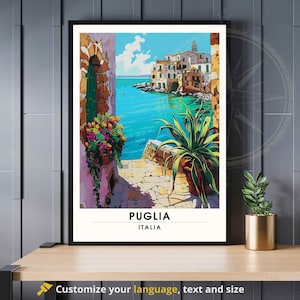 Puglia Print - Travel poster Puglia, Italy - Apulia