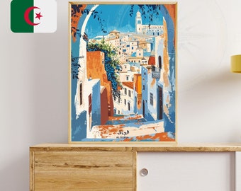 Poster Algeria | Algiers travel poster | Poster Casbah of Algiers | Poster Algeria