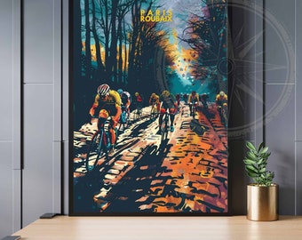 Print Paris- Roubaix | Paris-Roubaix cycling poster - Paris-Roubaix cycling race