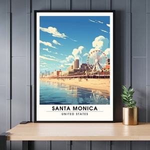 Impresión de la playa estatal de Santa Mónica | Impresión de viajes de la playa de Santa Mónica