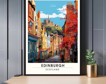 Edinburgh print, Edinburgh travel print