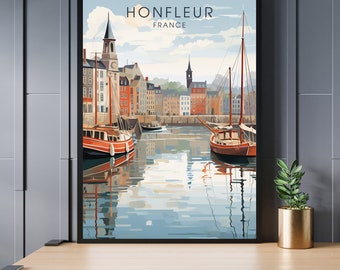 Honfleur Print, France | Honfleur Travel Print | 3 options