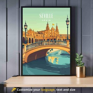 Sevilla-poster | Reisposter Sevilla, Spanje - Plaza de España