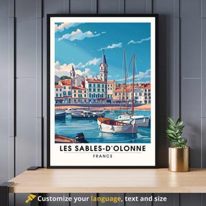 Póster Les Sables-d'Olonne | Cartel de viaje Les Sables-d'Olonne, Francia - El puerto