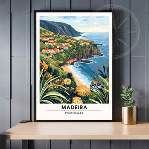 Madeira Poster | Madeira print, Portugal