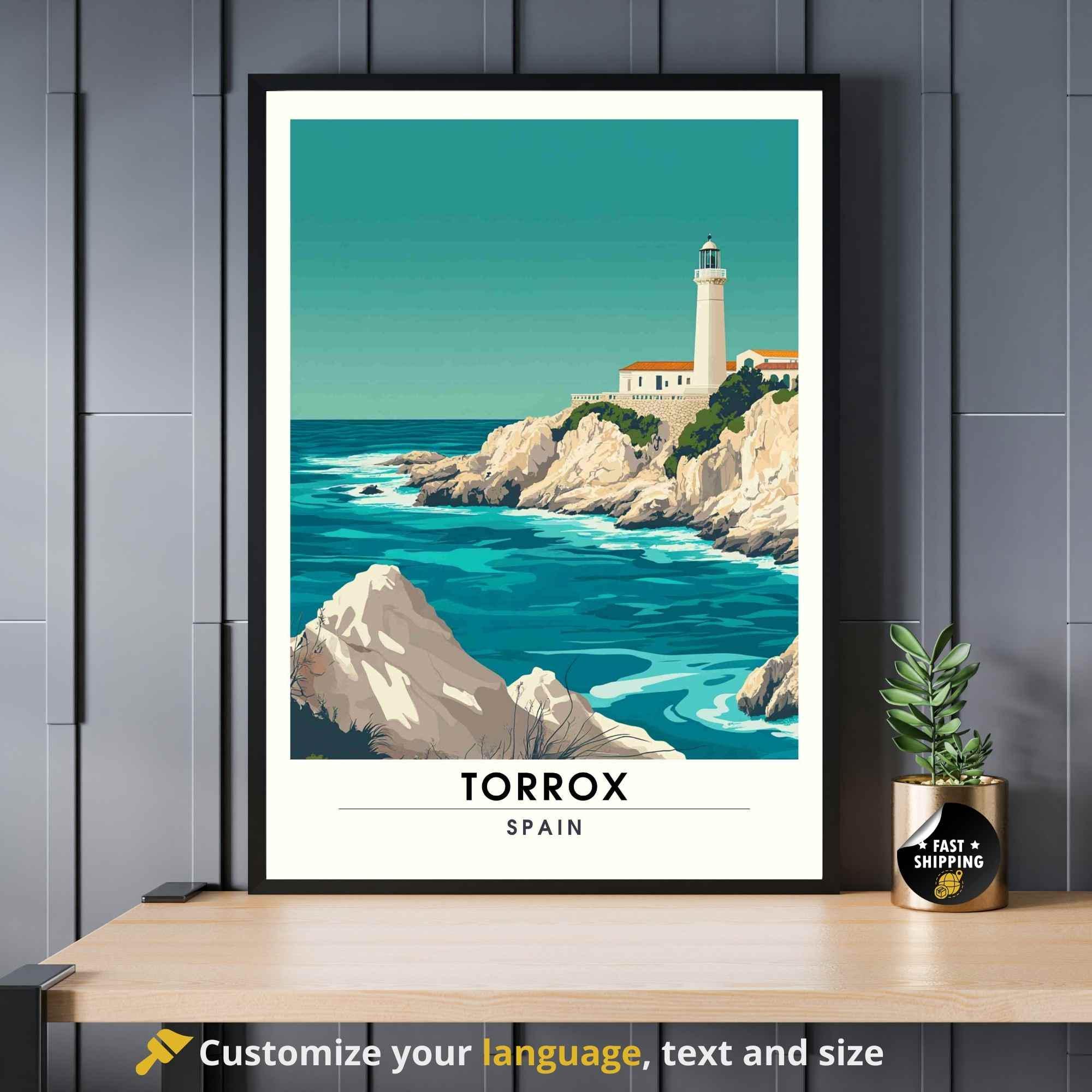 Torrox travel Poster | Torrox travel print - Costa del Sol, Andalusia