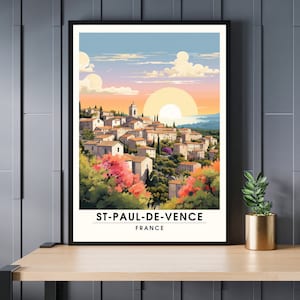 Imprenta Saint-Paul-de-Vence, Francia | Impresión de viaje Saint-Paul-de-Vence, Francia