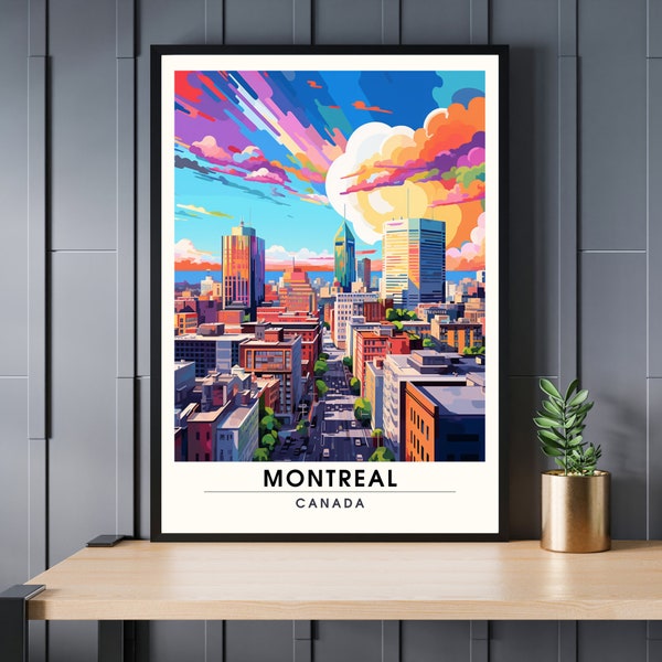 Impression Montréal, Québec  | Poster de voyage Montréal  | Poster Canada