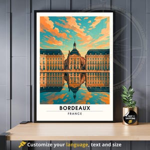 Affiche Bordeaux | Impression Bordeaux, France | Affiche de voyage (Copie)