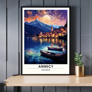 Annecy Print | Annecy travel poster | France travel print