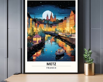 Locandina di Metz | stampa di viaggio Metz, Francia