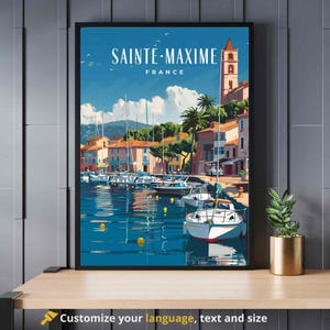 Cartel Sainte-Maxime, Francia - Impresión Sainte-Maxime - Costa Azul