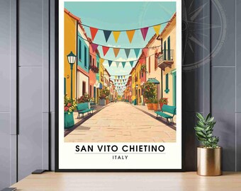 San Vito Chietino travel Poster | San Vito Chietino print, Italy