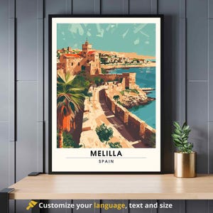 Poster Melilha, Espanha | Poster de viagens de Melilha | Estampa Melilha