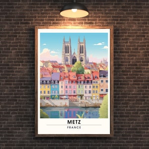 Metz poster travel print Metz, France image 3