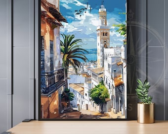 Algiers poster | Algiers travel poster| Algeria Poster | El Behdja