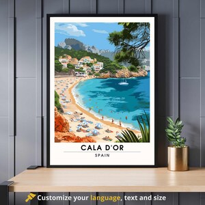 Poster Cala D'Or, Spanje | Poster Cala D'Or, Mallorca | Poster Mallorca, Spanje - strand Cala d'Or