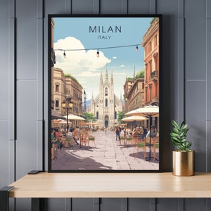 Affiche Milan | Impression de voyage Milan | Duomo Milan