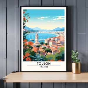 Cartel de Tolón | Impresión de Tolón ? cartel de viaje Toulon, Francia | Cartel Riviera Francesa
