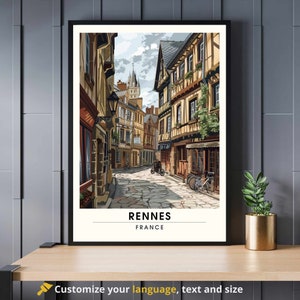 Impressão de Rennes | Rennes Pôster | Renne, viagem de France <br>de <br> Crie Seu Próprio Produto! pôster Bretanha, França