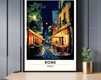 Poster Rom | Rom Reisedruck | Rom Druck | Poster Italien | Rom bei Nacht