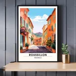 Cartel del Rosellón | Impresión del Rosellón | cartel de viaje Rosellón, Francia | cartel de Provenza
