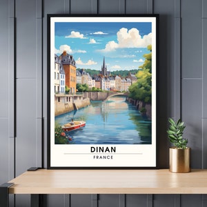 Estampa Dinan | Poster de viagens de Dinan | Dinan, viagem de France <br>de <br> Entrega Rápida? Pôster da Bretanha