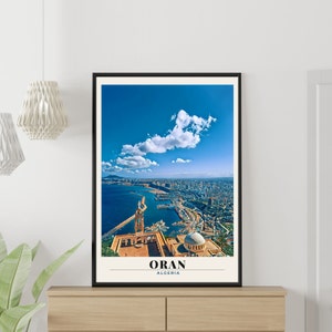 Affiche Vintage Oran Algérie Sur Toile – 50 X 75 Cm, Décoration Murale Voyage, Impression Jet D'encre Qualité