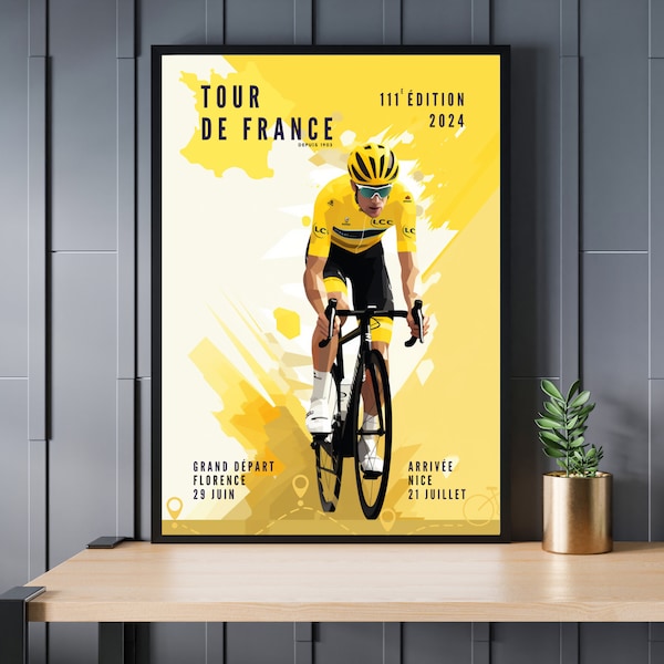 Official 2024 Tour de France Poster