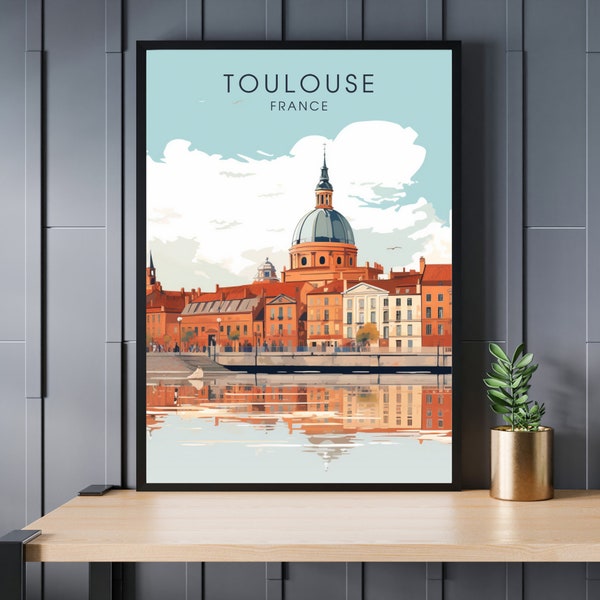 Impression Toulouse | Impression de voyage Toulouse | Affiche Toulouse