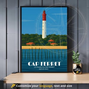 Cartel de Cap Ferret | Faro de Cap Ferret | Cartel de Francia