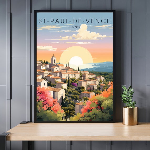 ポスター サン ポール ド ヴァンス フランス - Etsy 日本