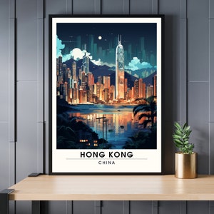 Hong Kong Printing | Hong Kong Travel Print | night trip