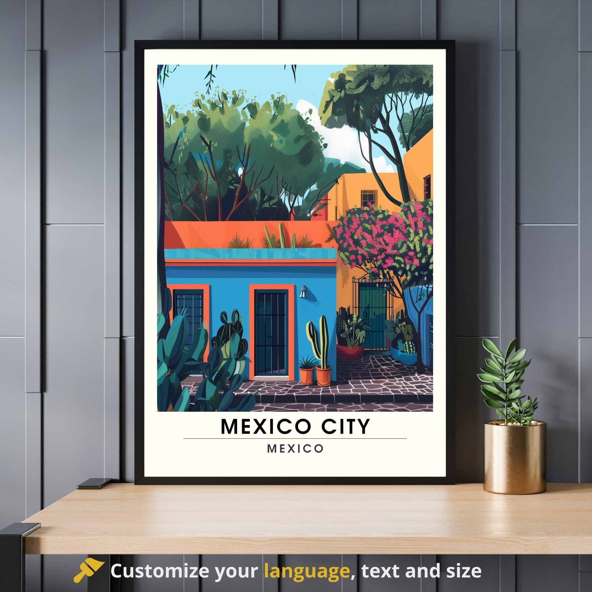 Mexico City Print | Travel Poster Mexico City , Mexico | Printing