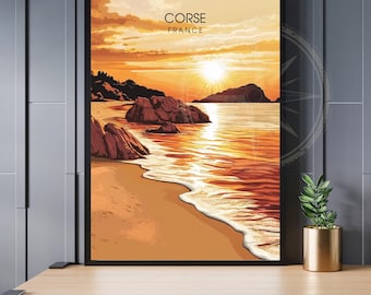 Corsica Poster | Corsica Travel Souvenir | France