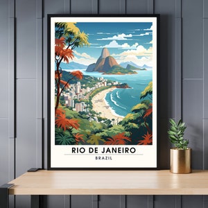Imprimir Rio de Janeiro, Brasil | Cartaz de viagem do Rio de Janeiro