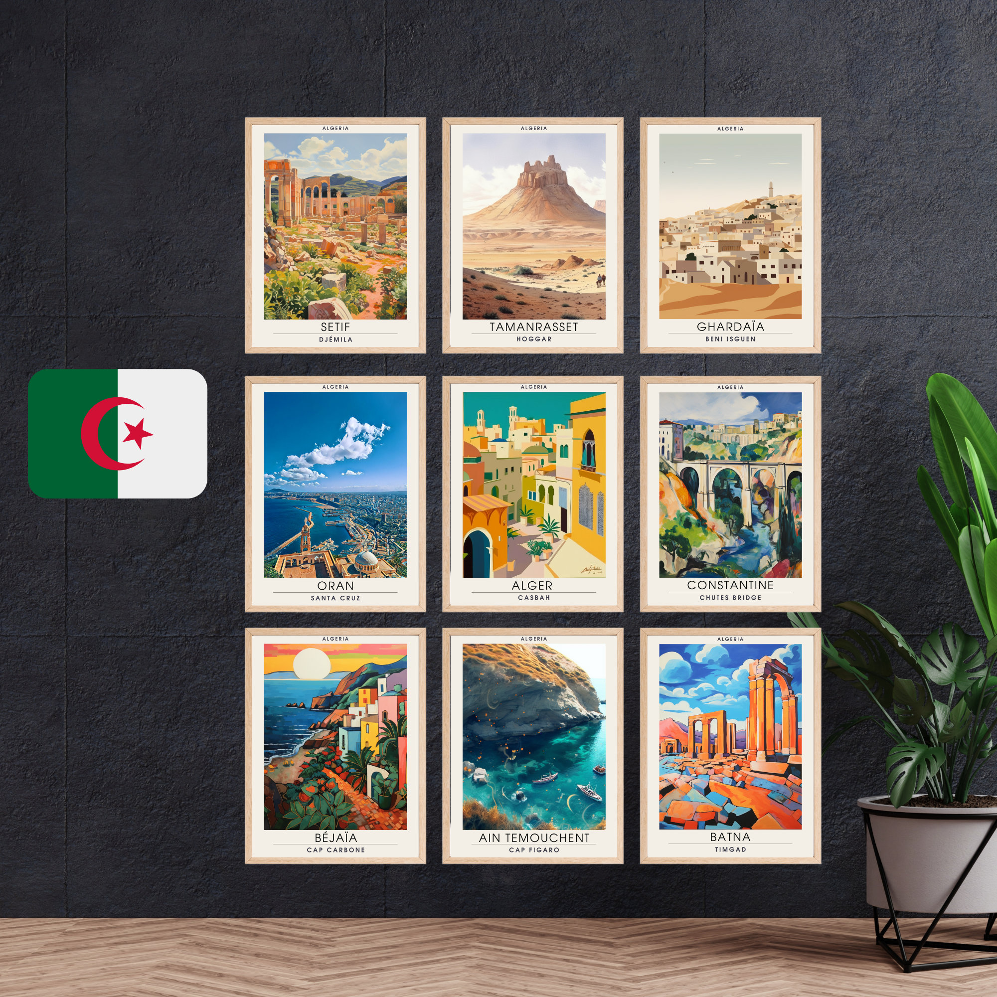 Impression de voyage Algérie , Affiche Algérie : Alger, Oran
