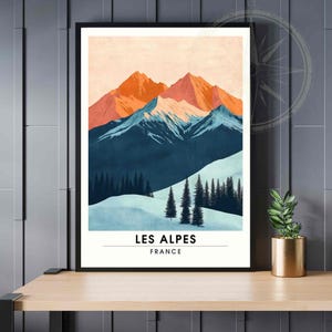 Poster The Alps | Travel Print The Alps | Mountain Poster