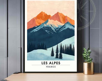 Affiche Vintage Des Basses Alpes – Poster Multicolore En Papier