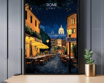 Poster Rom | Rom Reisedruck | Rom Druck | Poster Italien | Rom bei Nacht