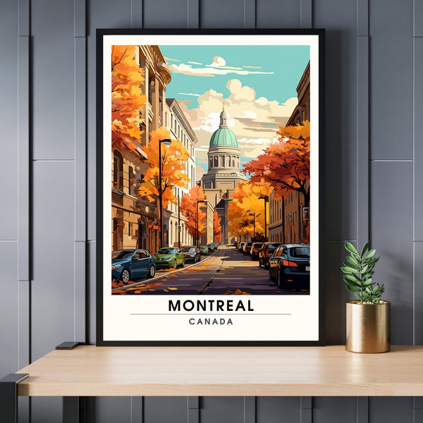 Impression Montréal, Québec  | Poster de voyage Montréal  | Vieux Montréal