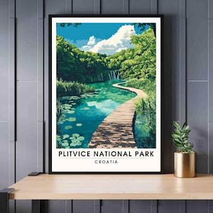 Plitvice Lakes National Park poster | Print Plitvice Lakes National Park, Croatia