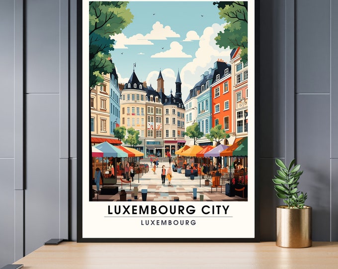 110 Years Old Map of Luxembourg 1910 Original Antique City Plan About