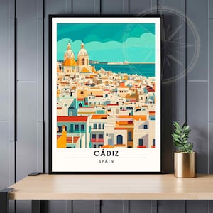 Póster Cádiz | Impresión de viajes a Cádiz | cartel de andalucía