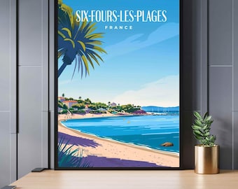 Cartel de Six-Fours-les-Plages, Francia - Impresión de Six-Fours-les-Plages