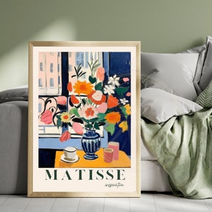 Estampado floral | Cartel de Henri Matisse | Inspiración Henri Matisse - Jarrón y flores